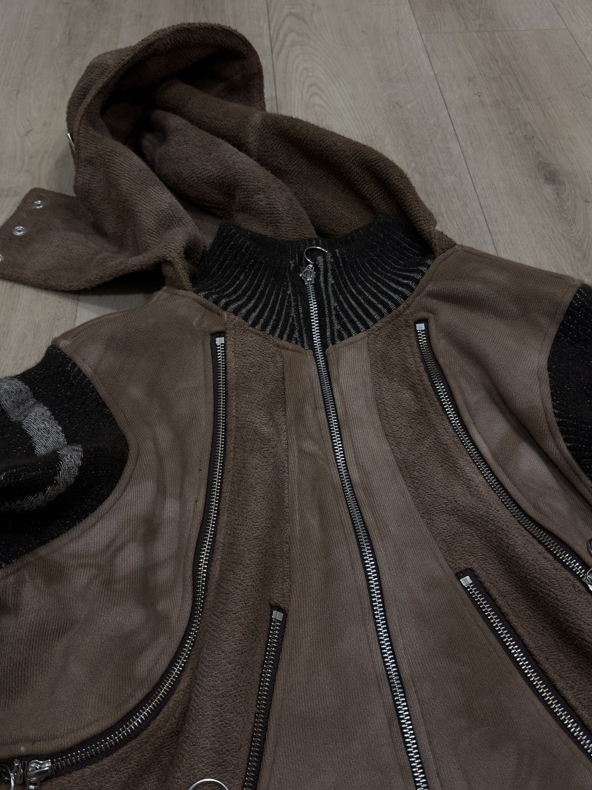 Charlie Constantinou HYBRID JERSEY & MOHAIR ZIP HOODIE Size US L / EU 52-54 / 3 - 4 Thumbnail