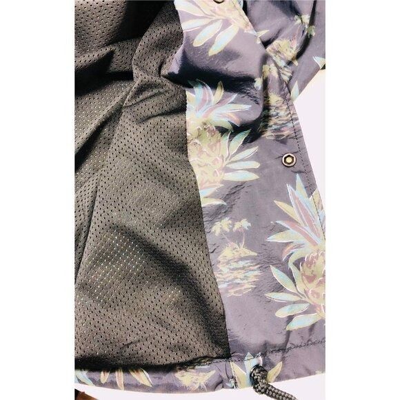 Vince Vince Mens Black Blue Tropical Print Full Zip Pocket Windbre Size US M / EU 48-50 / 2 - 8 Thumbnail