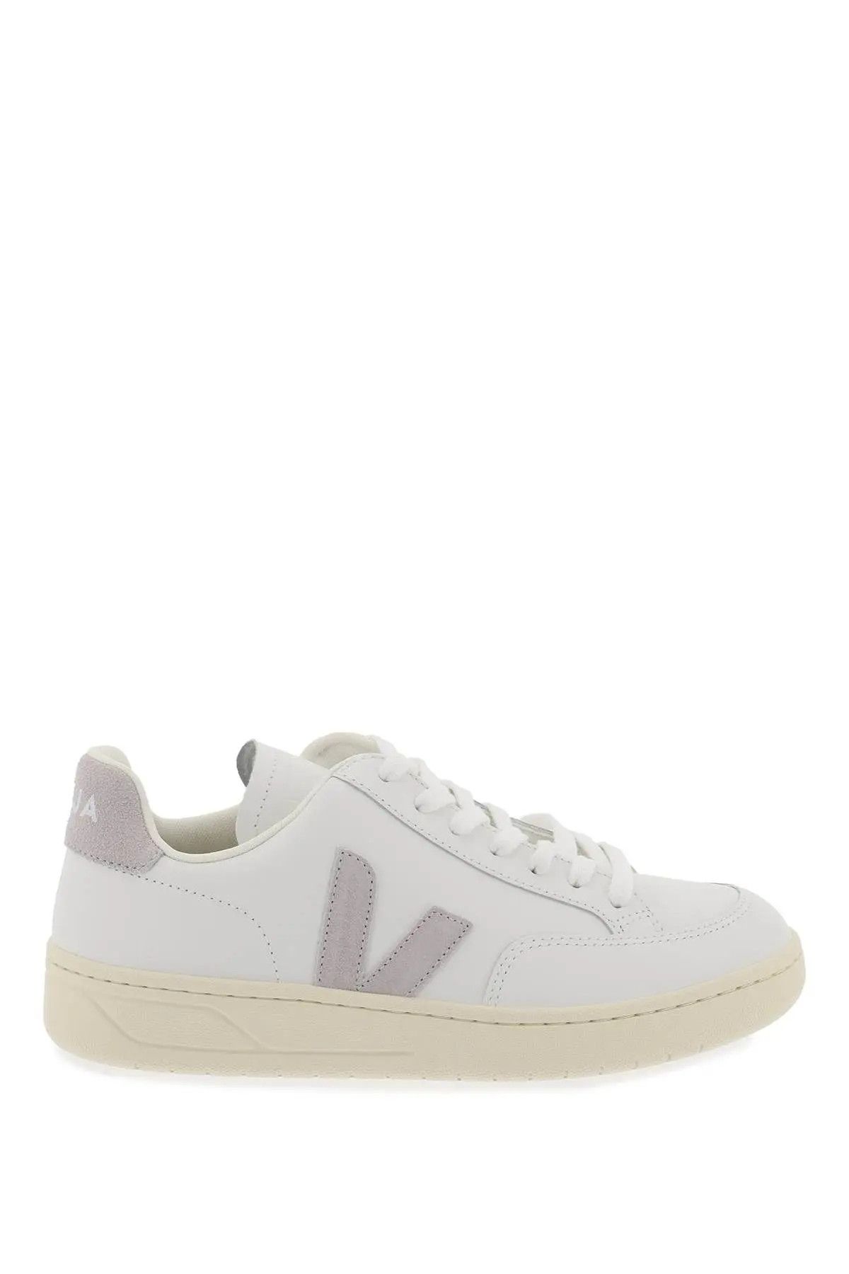 image of Veja O1S22I1N0324 Leather V-12 Sneakers In White Grey, Men's (Size 9)