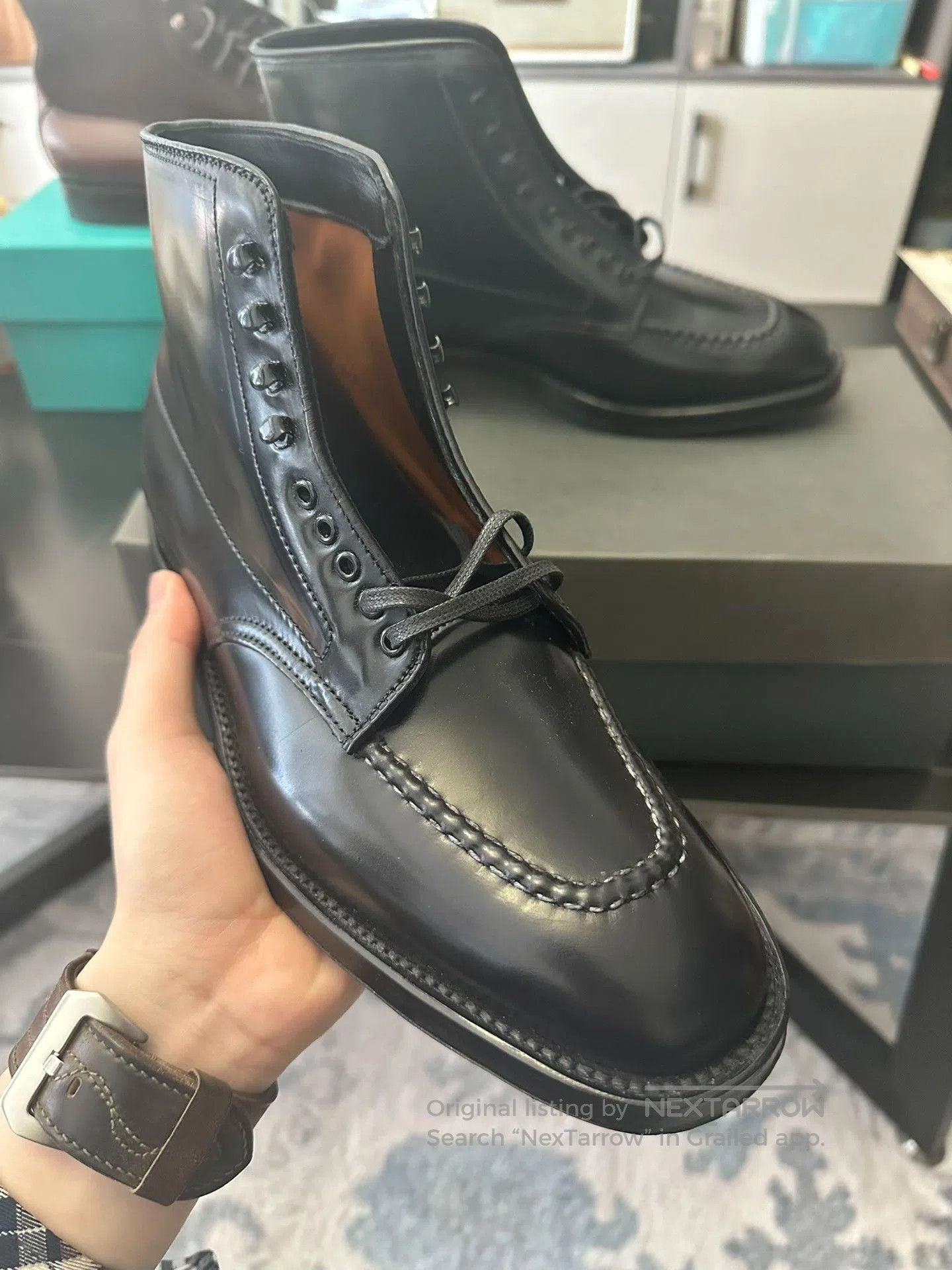 Alden Alden Black Shell Cordovan Indy Boots. Size US 8 / EU 41 - 2 Thumbnail