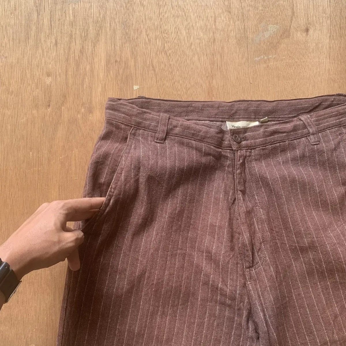 Beauty Beast 💥STEALS💥VIRGINVOYAGE JAPANESE 32x31 TROUSERS STRIPED PANTS Size US 32 / EU 48 - 5 Thumbnail