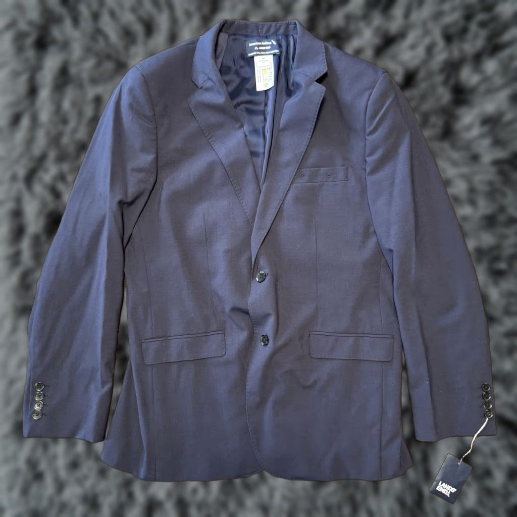 Lands' End Men's American Airlines Land's End Navy Traditional Fit Blazer Size 42 New Size 42R - 1 Thumbnail