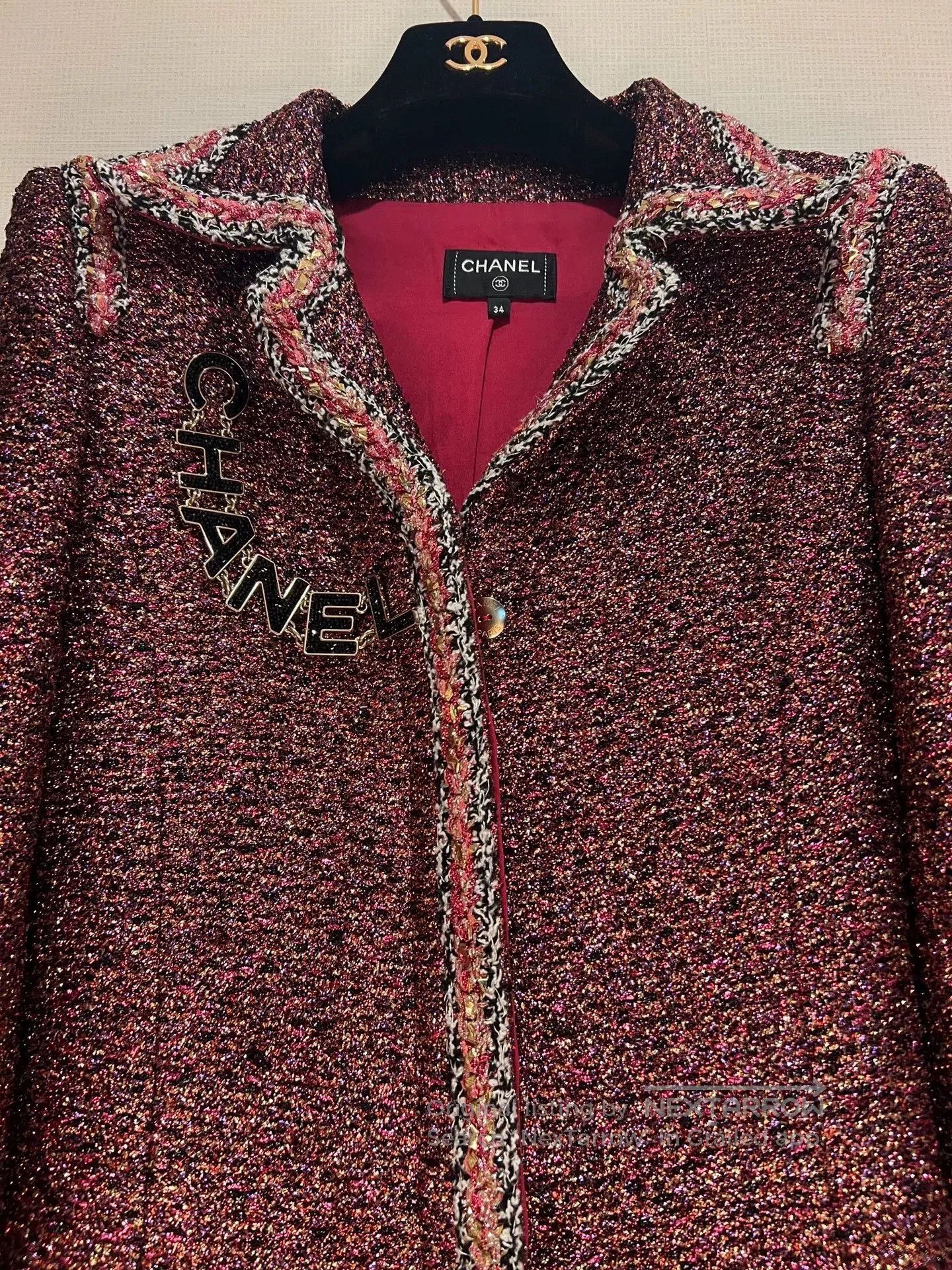 Chanel Chanel Tweed Gold Thread Jumpsuit. Size 33" - 2 Thumbnail