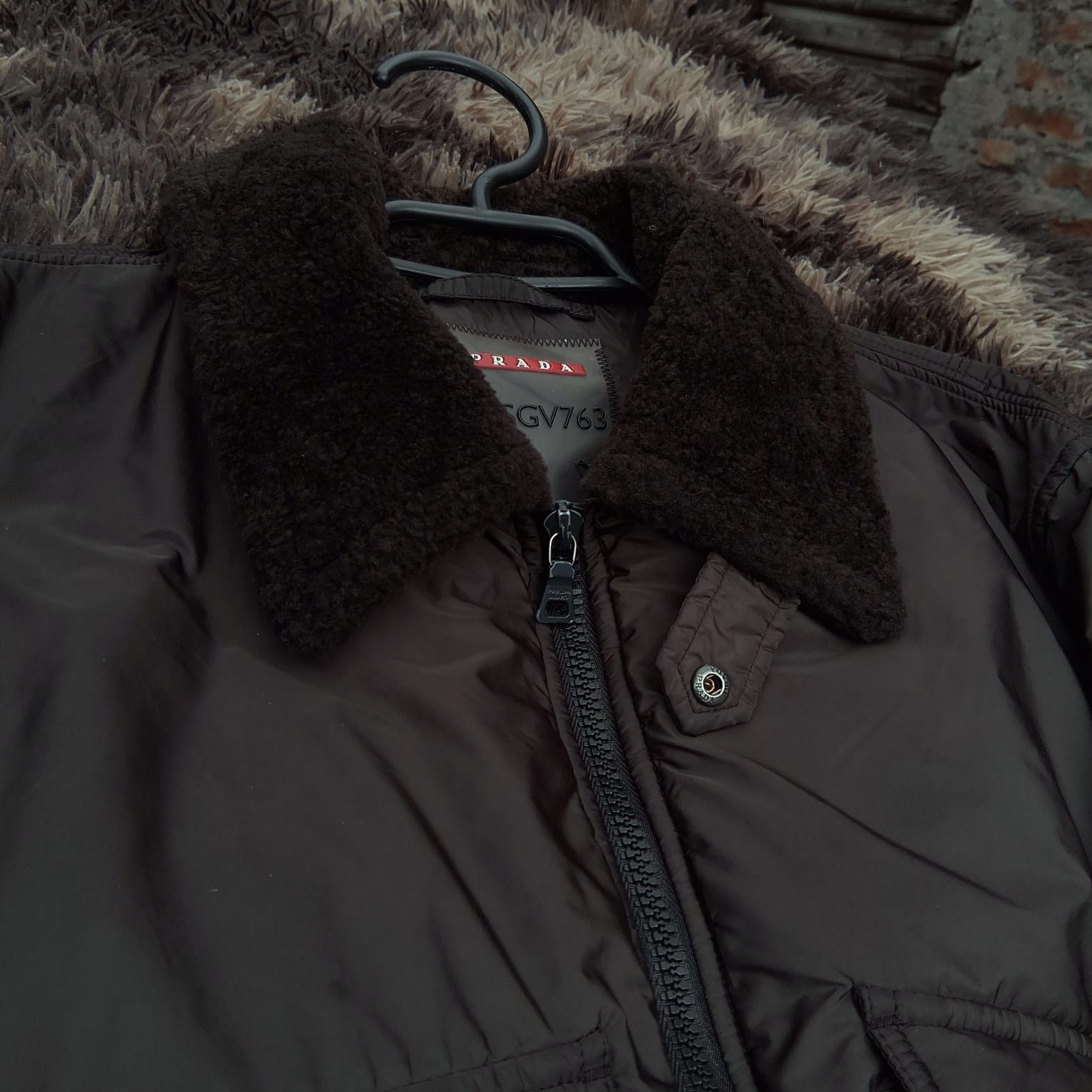 Prada Vintage Prada Sport Nylon Padded Jacket w/ Real Fur Collar Size US M / EU 48-50 / 2 - 3 Thumbnail