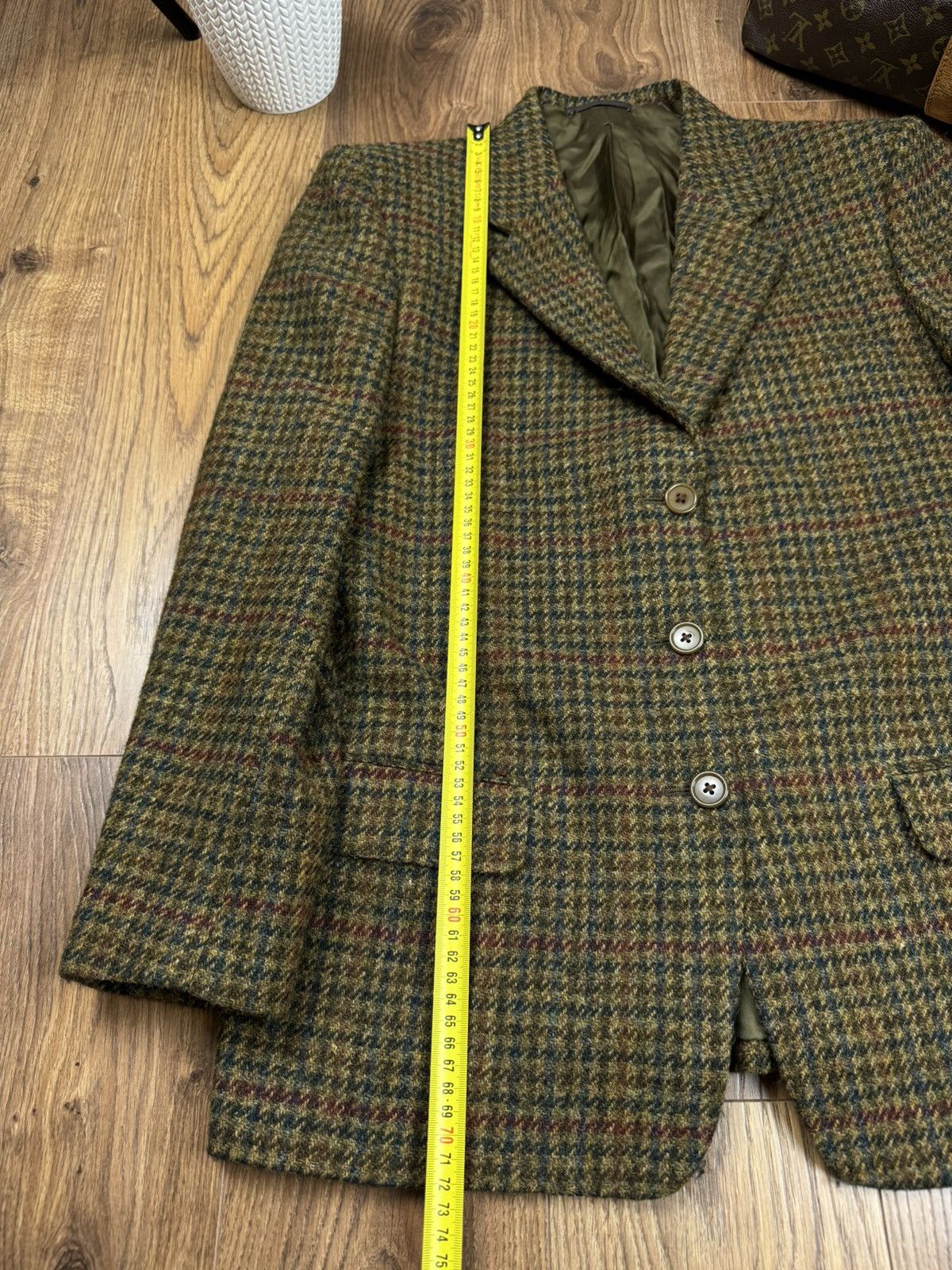 Harris Tweed Vintage wool blazer Harris Tweed original retro item Size 38S - 4 Thumbnail