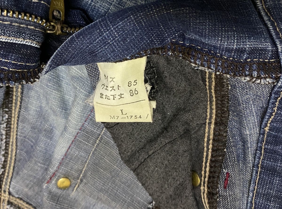 If Six Was Nine Vintage Marithe Francios Girbaud Flared Bleach Jeans 1990s Size US 34 / EU 50 - 7 Thumbnail