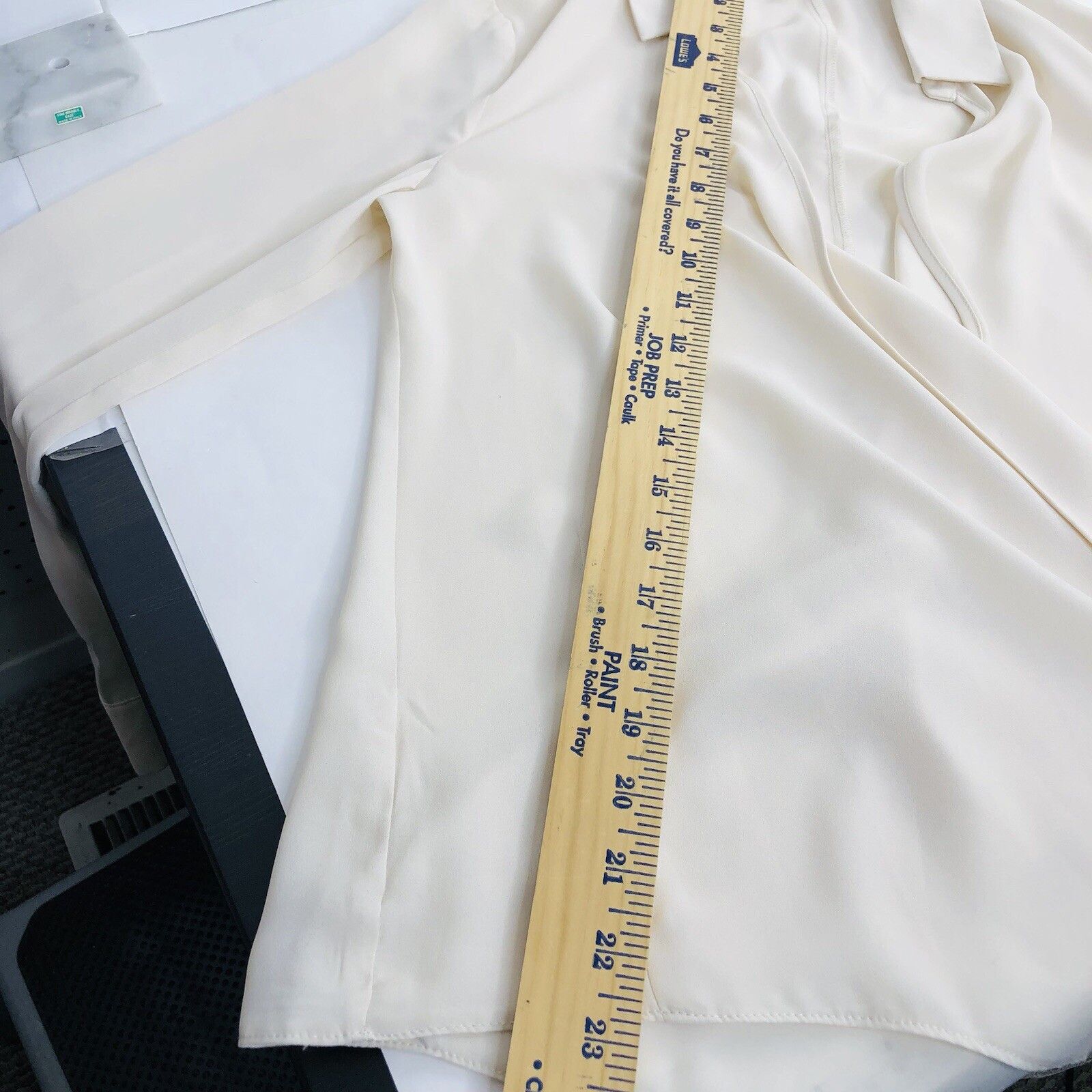 Venus Venus Wrap Ivory Top Blouse Shirt Sz 2 Tie V-neck Size XS / US 0-2 / IT 36-38 - 11 Thumbnail
