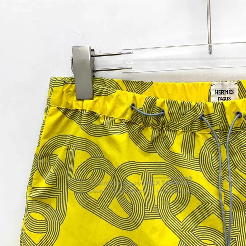 Hermes Hermes Yellow pig nose buckle drawstring, casual shorts Size 24" / US 00 / IT 34 - 3 Thumbnail