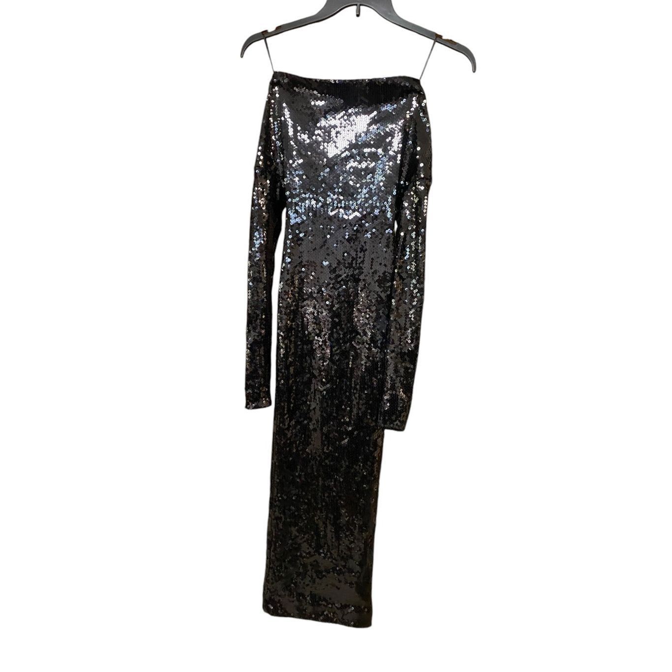 Alexandre Vauthier ALEXANDRE VAUTHIER Couture Edit Dress Black Sequin Size 36 US Small NWT $1,380 Size XS / US 0-2 / IT 36-38 - 4 Thumbnail