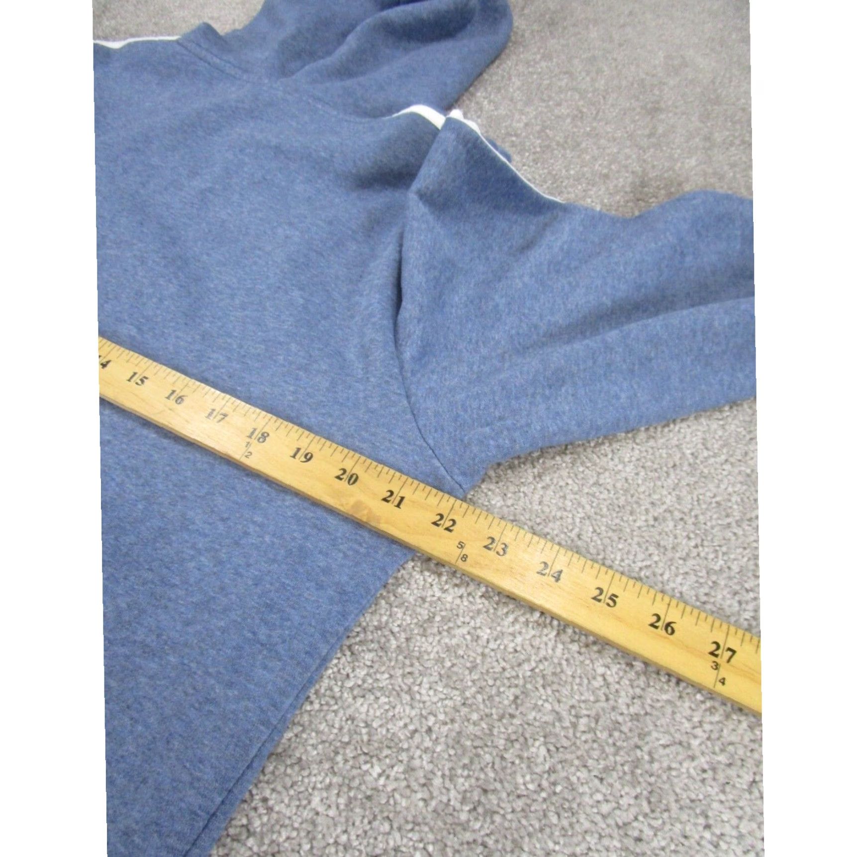 Adidas Adidas Mens Medium Blue Cotton Blend Sweatshirt Hoodie Pullover Size US M / EU 48-50 / 2 - 6 Thumbnail