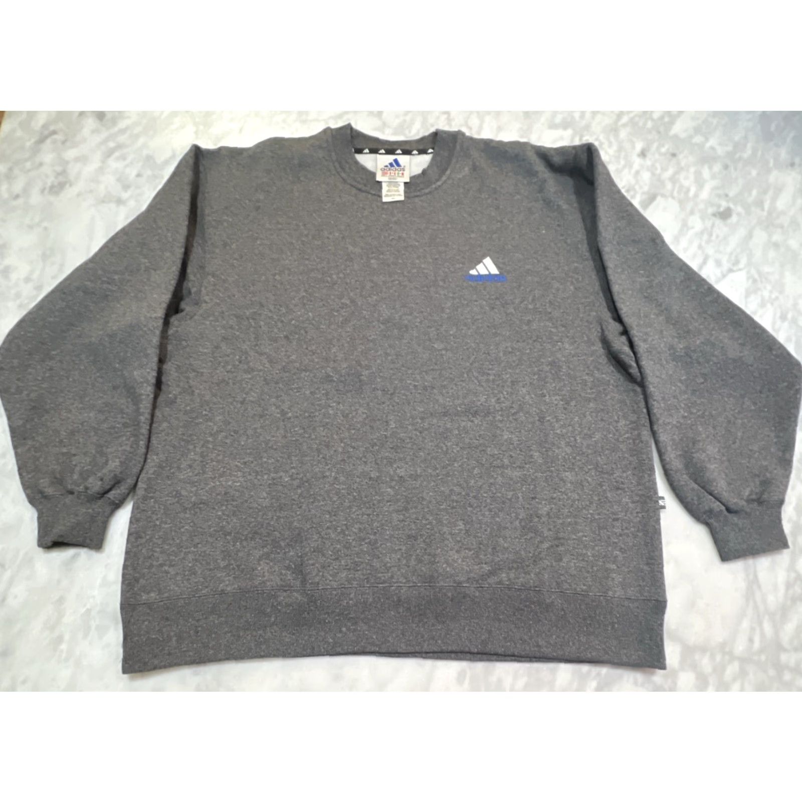 Adidas VINTAGE Adidas Sweatshirt Mens Large Gray Trifoil Fleece Pullover Crewneck Size US L / EU 52-54 / 3 - 3 Thumbnail