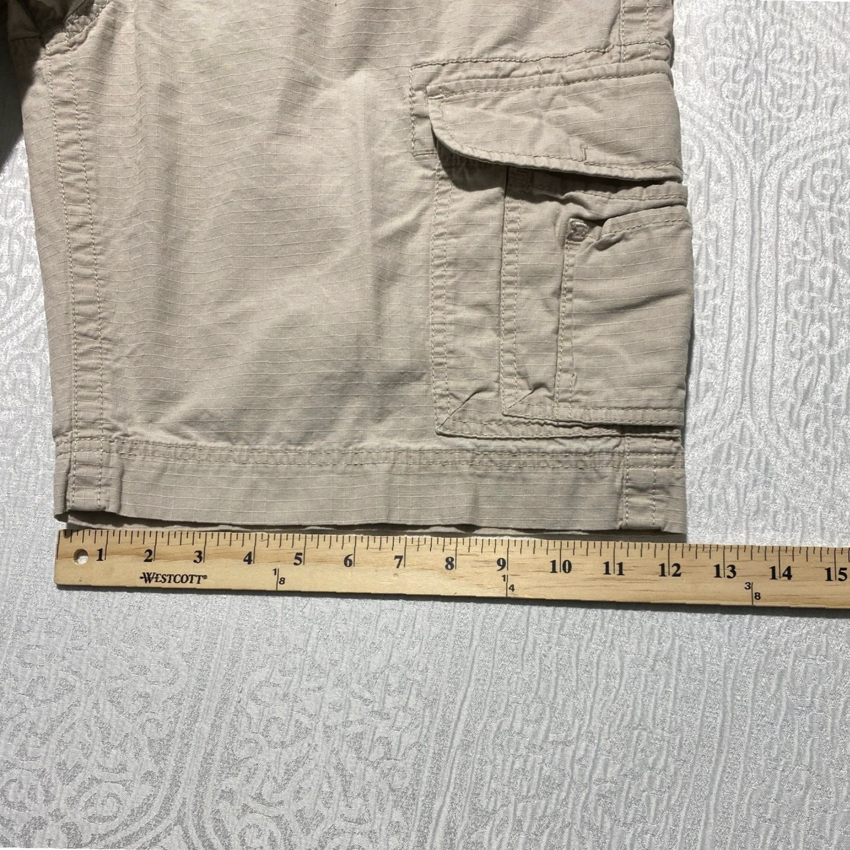Alife Sonoma Life + Style Mens 38 Khaki Tan Ripstop Cotton Cargo Shorts Size US 38 / EU 54 - 7 Thumbnail