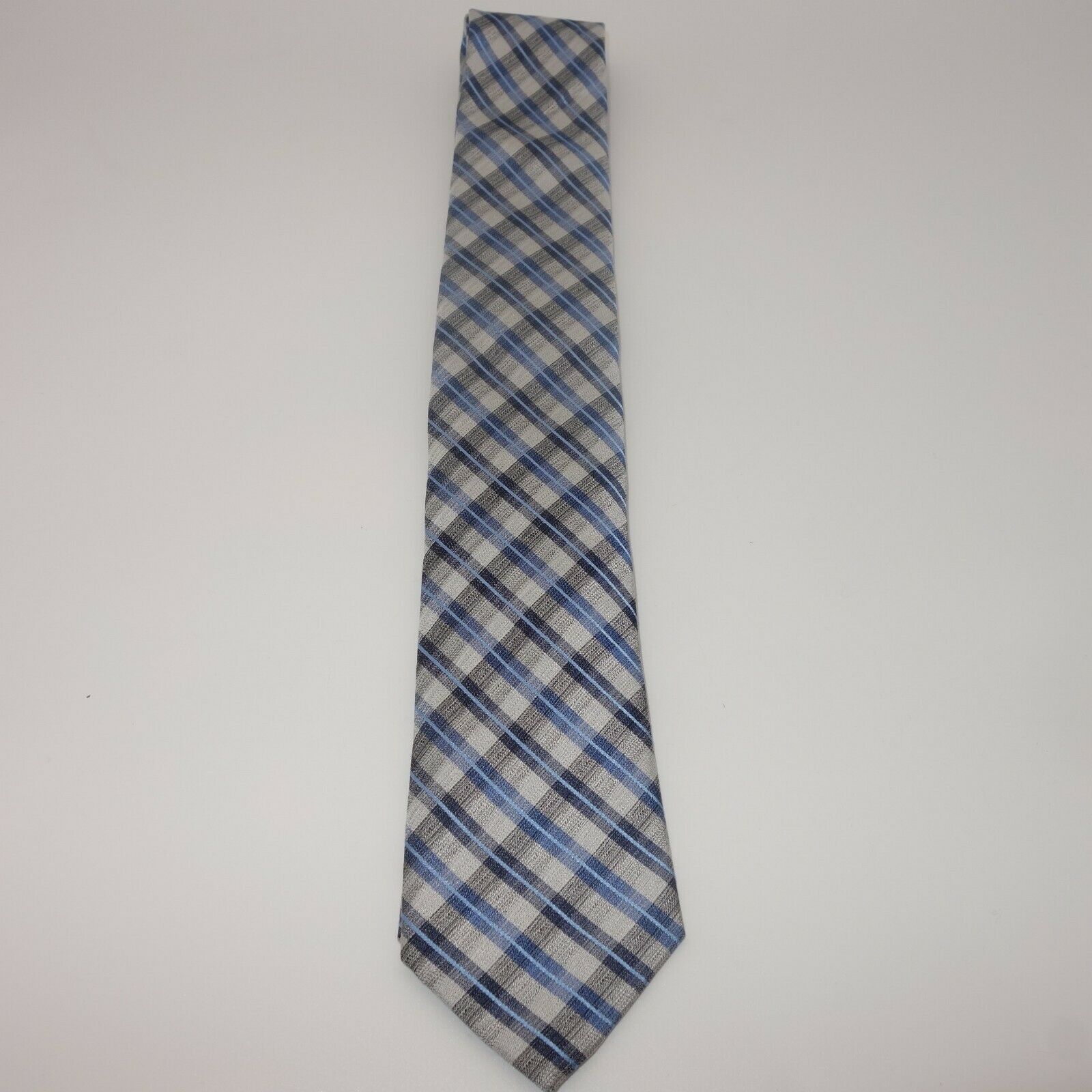 Kenneth Cole New Kenneth Cole Awareness Silk Men's Tie Black Blue Silver Size ONE SIZE - 3 Thumbnail