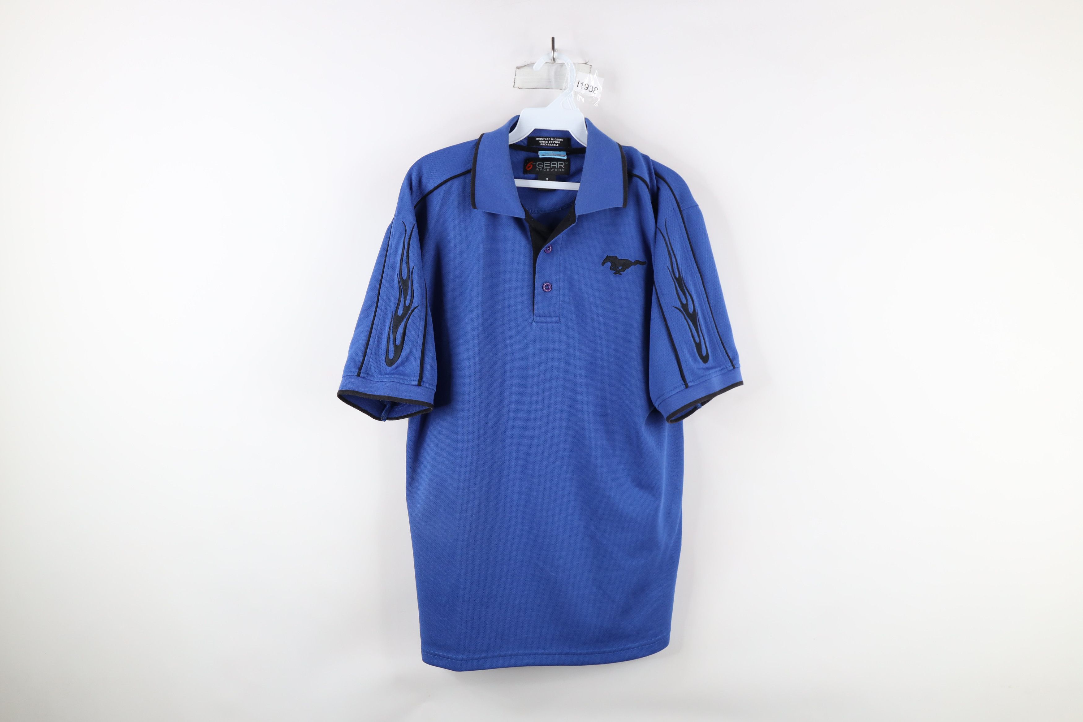 Vintage Vintage Ford Motor Co Mustang Collared Polo Shirt Blue Size US M / EU 48-50 / 2 - 1 Thumbnail
