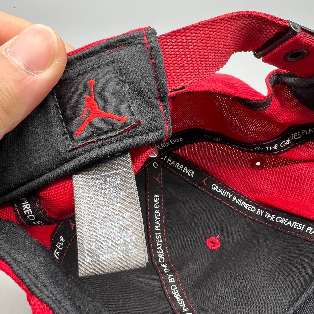 Jordan Brand Air Jordan Hat Men Red Metal Logo Jumpman Strap Back Cap Size ONE SIZE - 5 Thumbnail
