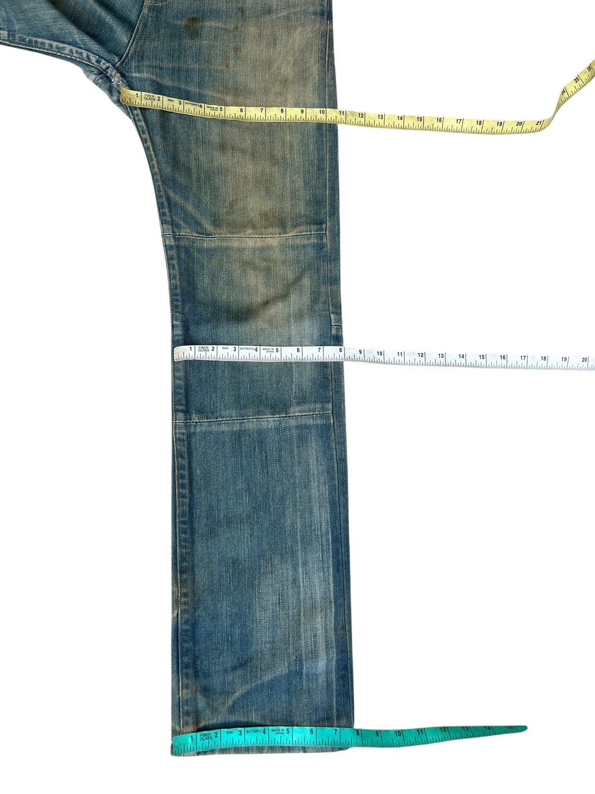 Levi's 2004 Levi’s Red Dirty Mud Stains Denim Patchwork Jeans Thick Size US 29 - 5 Thumbnail