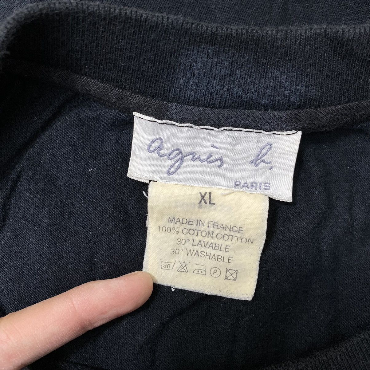 agnes b. AGNES B. PARIS Homme Sport Print Black Short Sleeve Shirt Size US XL / EU 56 / 4 - 4 Thumbnail