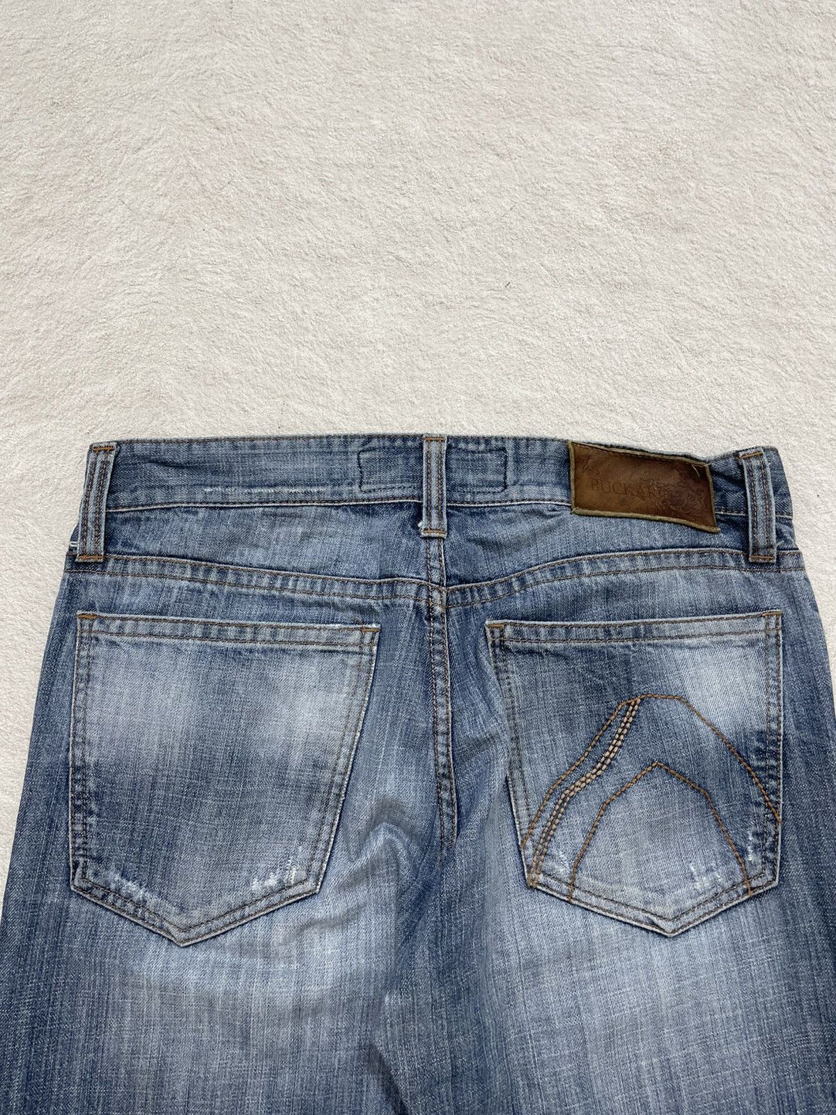 Kapital 00s Japanese Buckaroo Ripped Denim Wash Y2K Ifsix LGB Number Size US 32 / EU 48 - 9 Thumbnail
