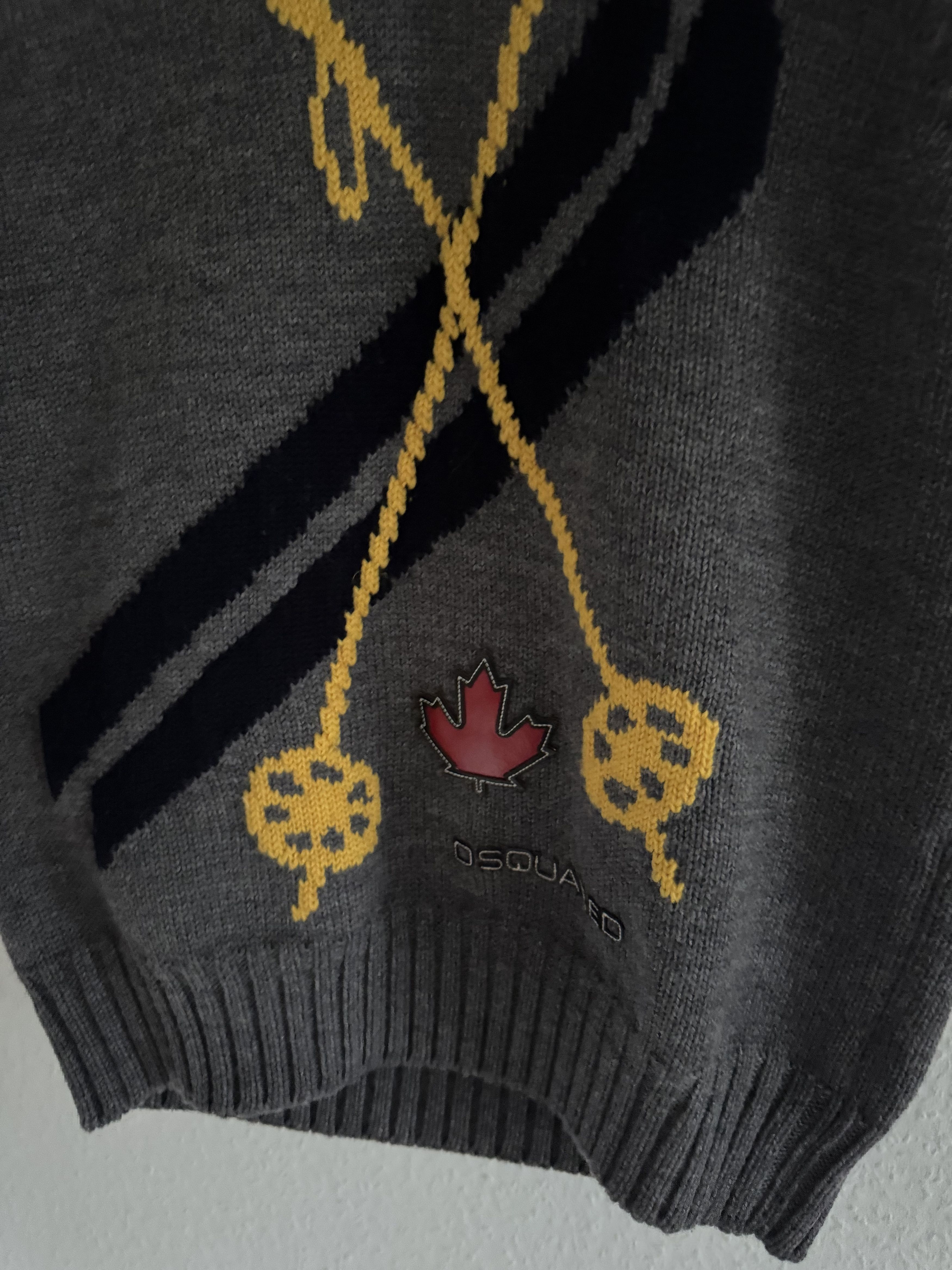 Dsquared2 FW08 Runway Ski Intarsia Wool Vest Size US L / EU 52-54 / 3 - 8 Thumbnail
