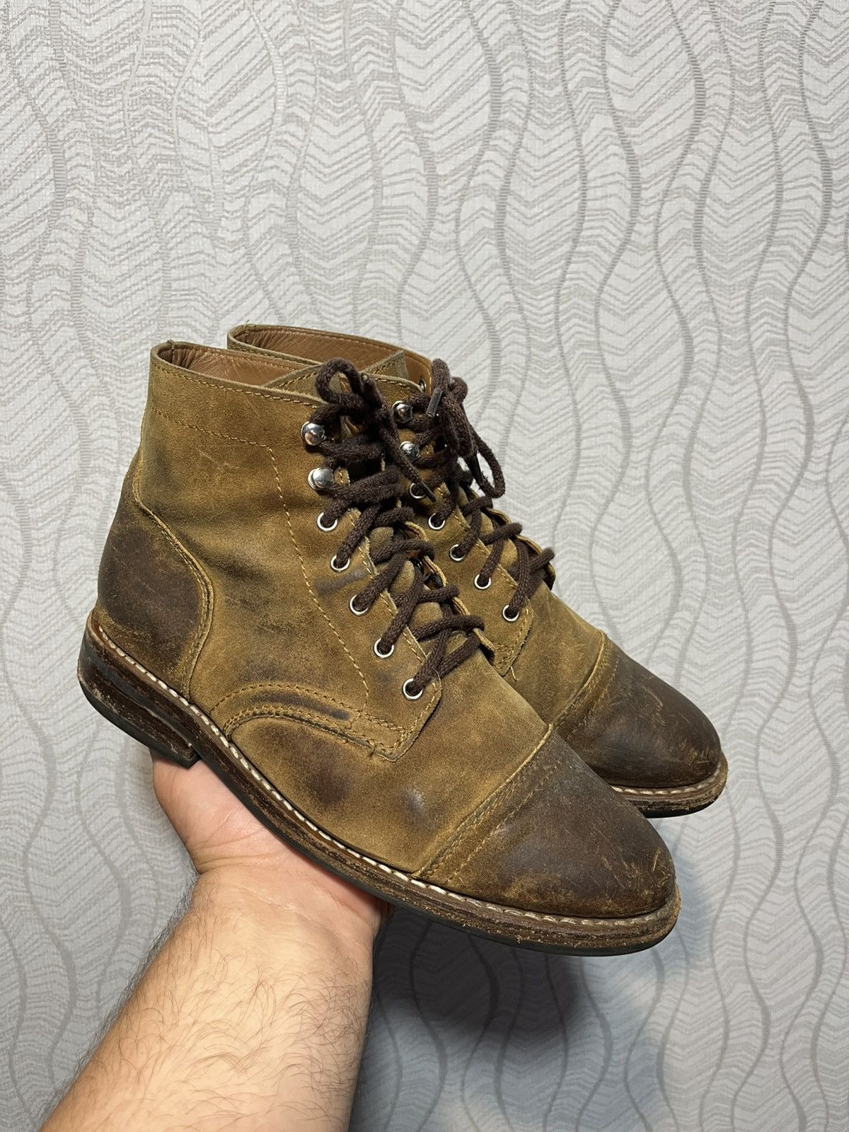 Thursday Boot Company Thursday Vintage Captain Brown Suede Chukka Distressed Boots Size US 8.5 / EU 41-42 - 1 Thumbnail