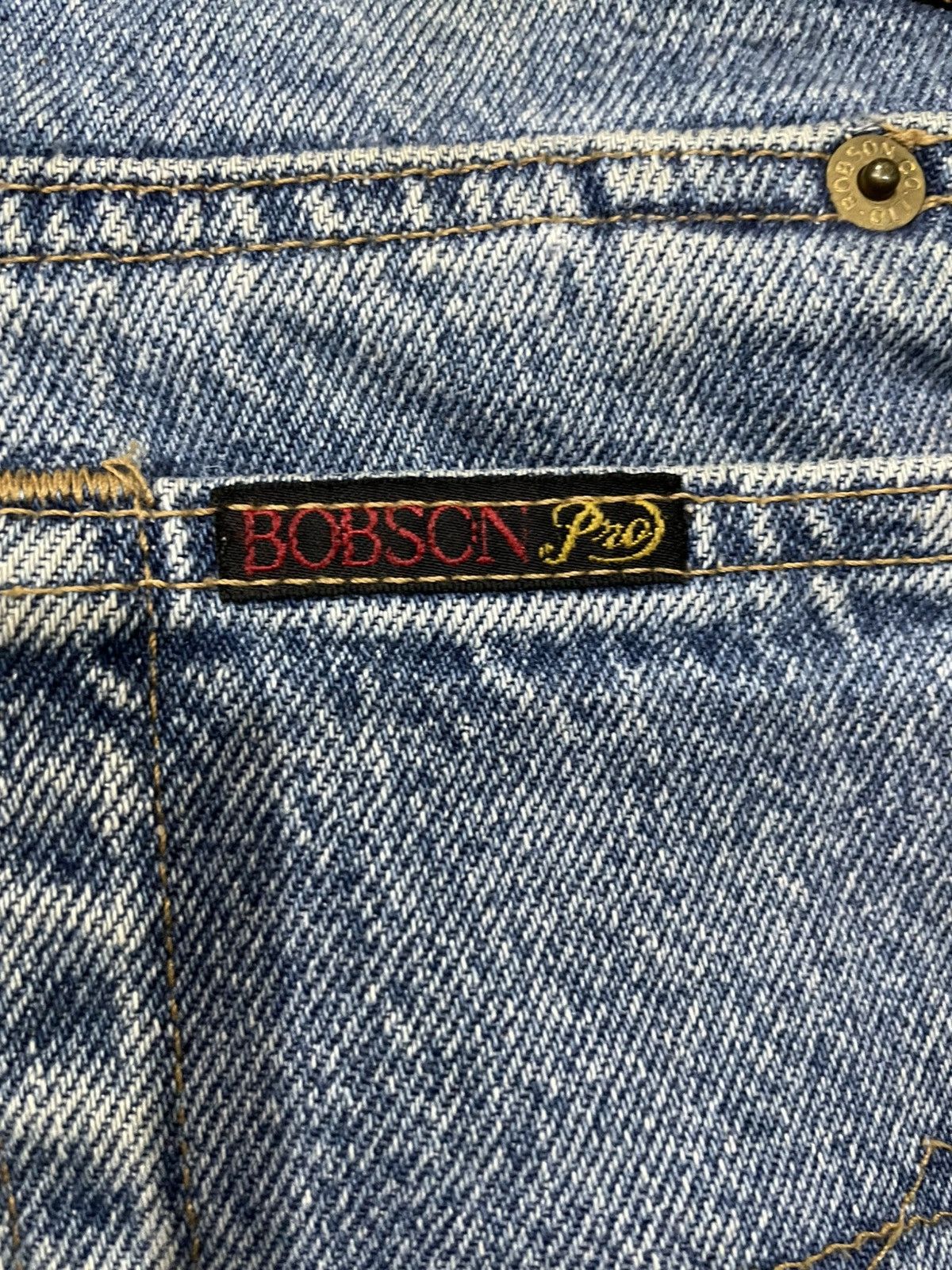 Japanese Brand Vintage Bobson Pro Baggy Mudwash Faded Denim Jeans Size US 32 / EU 48 - 15 Thumbnail
