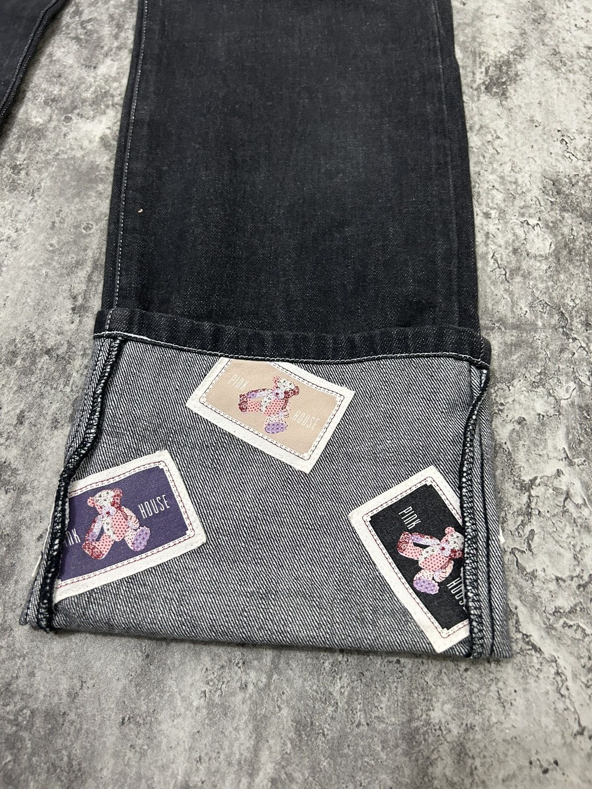 Japanese Brand × Karl Helmut × Pink House Pink House Bear Photo jeans Size US 27 - 7 Thumbnail