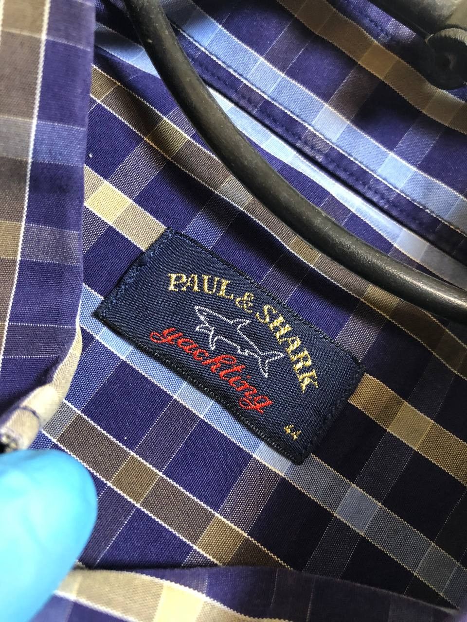 Paul & Shark Paul & Shark Yachting Gold Blue Check Long Sleeve Shirt Size US L / EU 52-54 / 3 - 7 Thumbnail