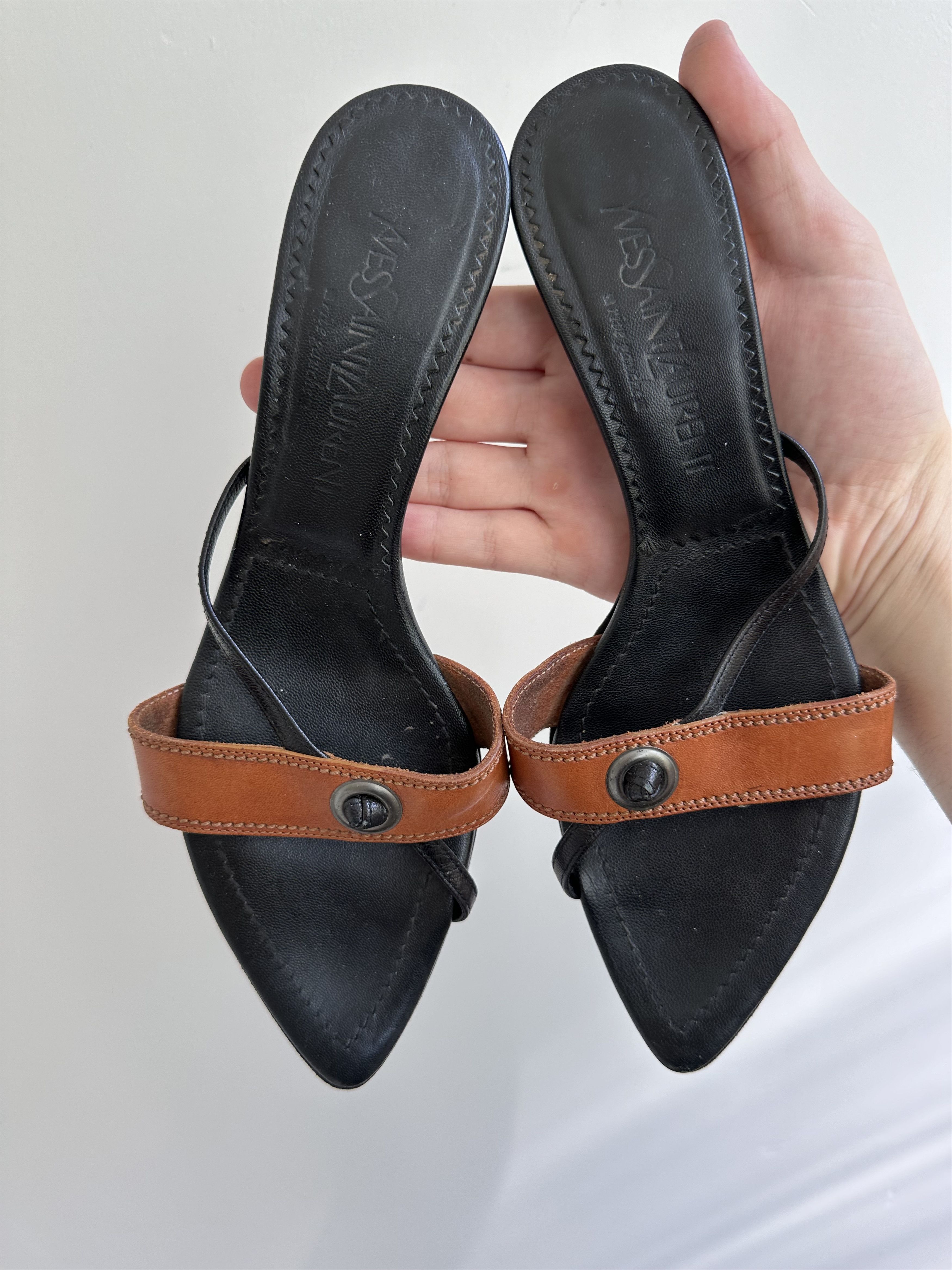 Yves Saint Laurent Yves Saint Laurent Heels leather Size US 7 / IT 37 - 2 Thumbnail