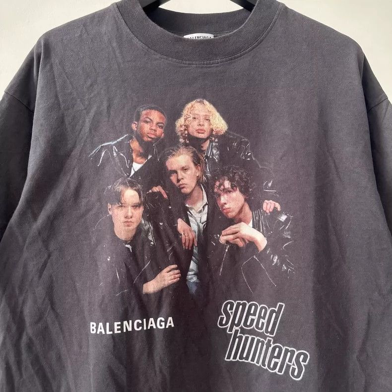 Balenciaga Balenciaga FW18 Speed Hunters Portrait Print Logo Short Sle Size US XS / EU 42 / 0 - 3 Thumbnail