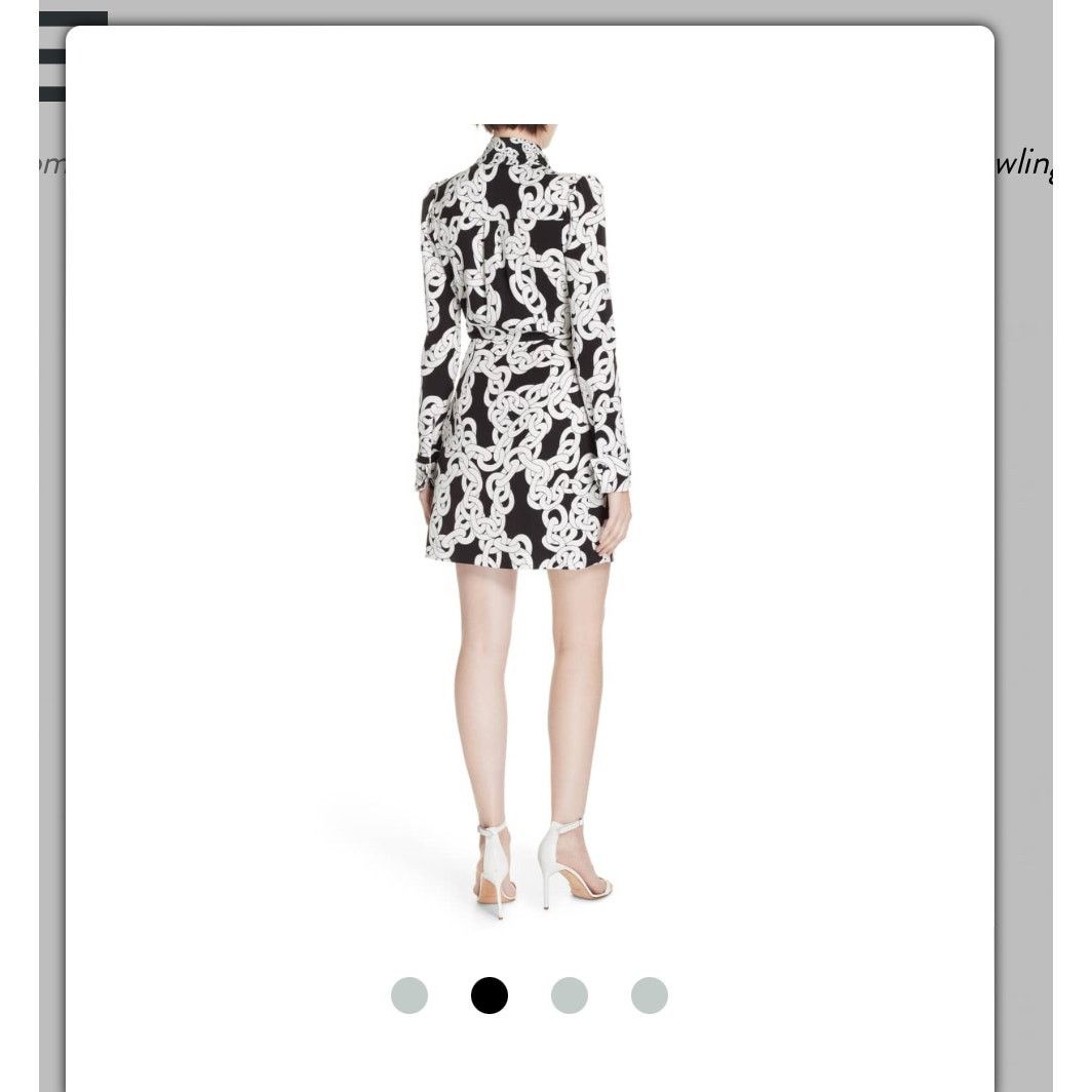 Diane von Furstenberg Diane von Furstenberg Franca Crawling Chain Tie-Neck Dress Size M / US 6-8 / IT 42-44 - 13 Thumbnail