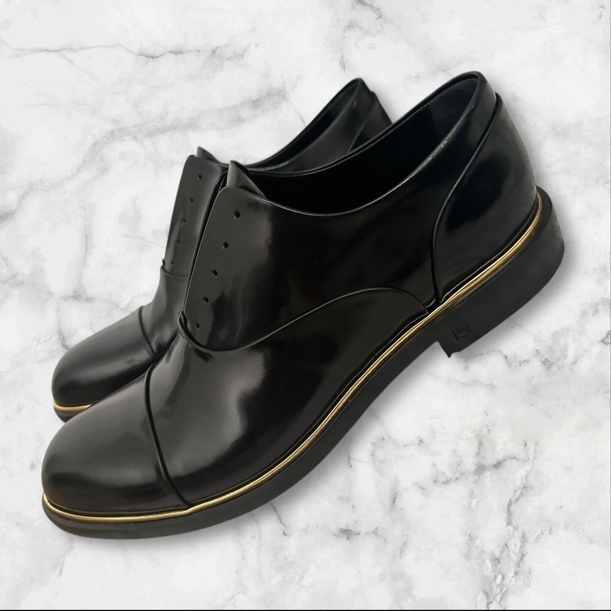Louis Vuitton LV Premium Gold Line Dress Shoes Size US 9.5 / EU 42-43 - 5 Thumbnail
