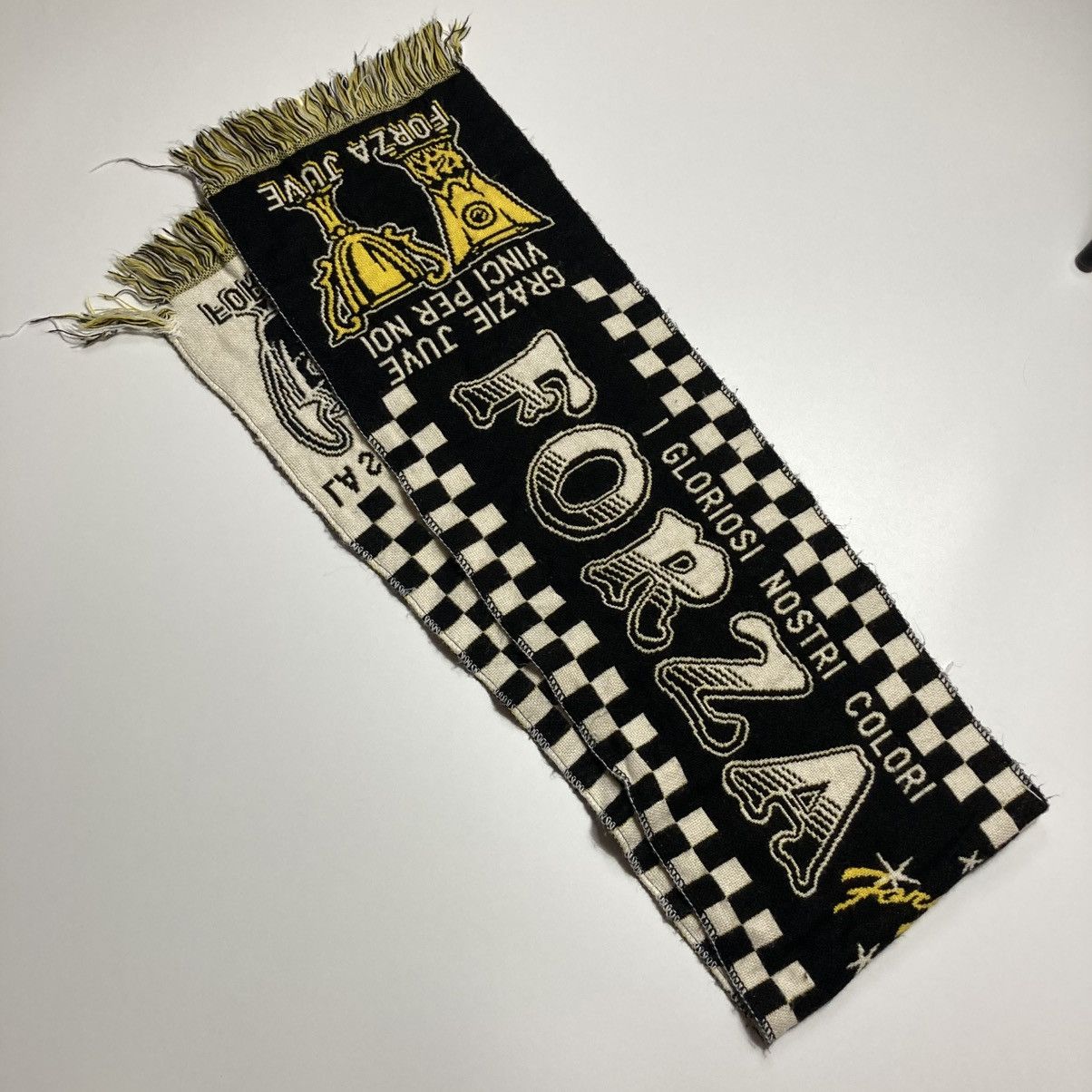 Vintage vintage juventus turin seria a italy soccer football scarf Size ONE SIZE - 3 Thumbnail