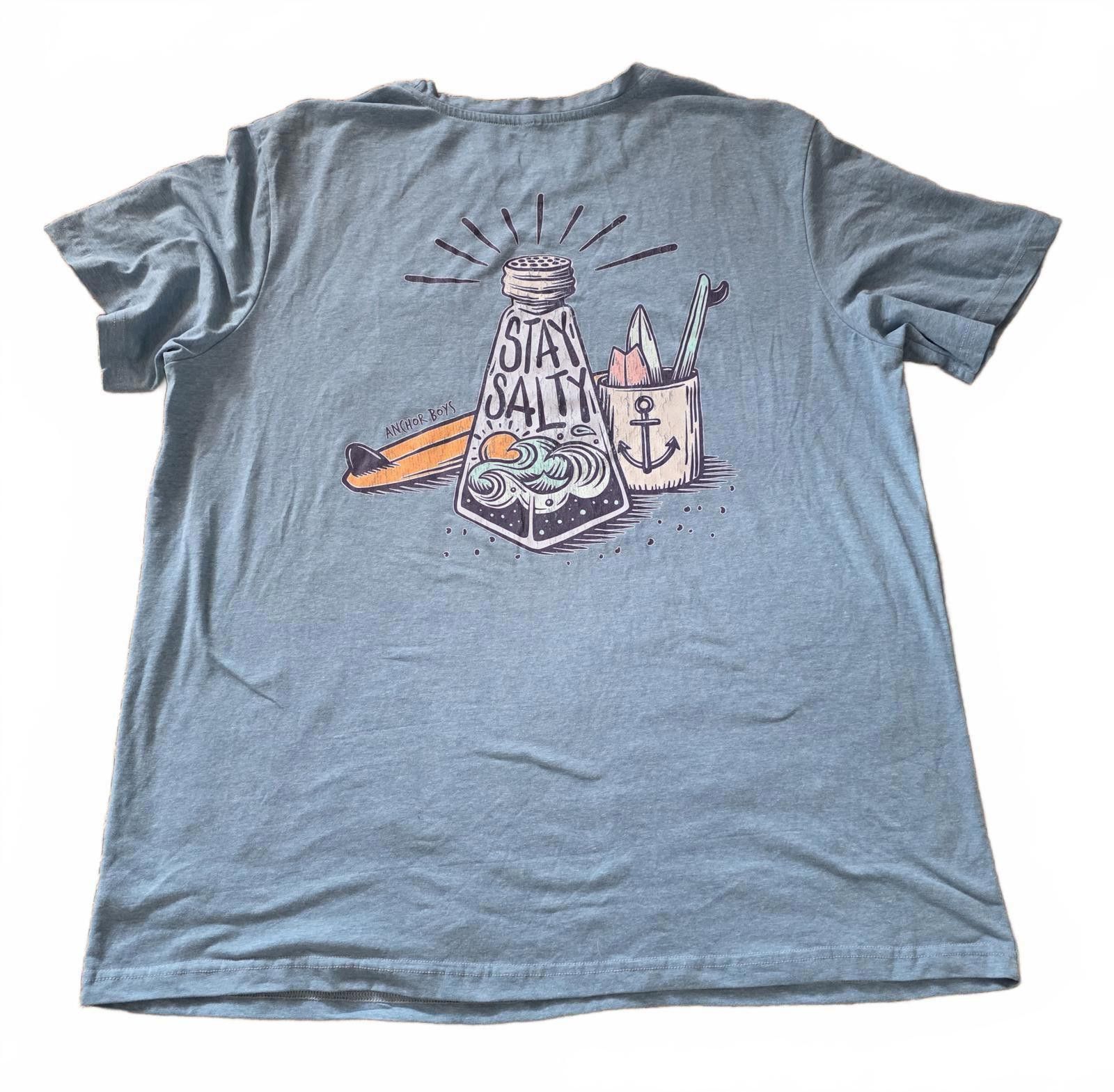 Other Anchor Boys Stay Salty T Shirt Blue Graphic Pocket Tee Size US M / EU 48-50 / 2 - 3 Thumbnail