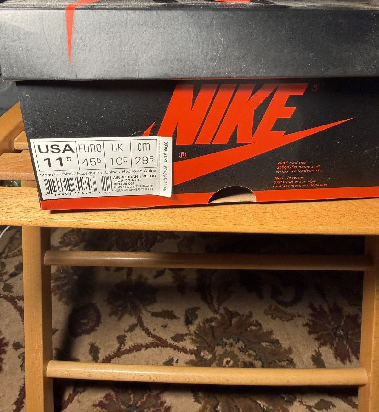 Nike Air Jordan 1 Retro High OG NRG Size US 11.5 / EU 44-45 - 7 Thumbnail