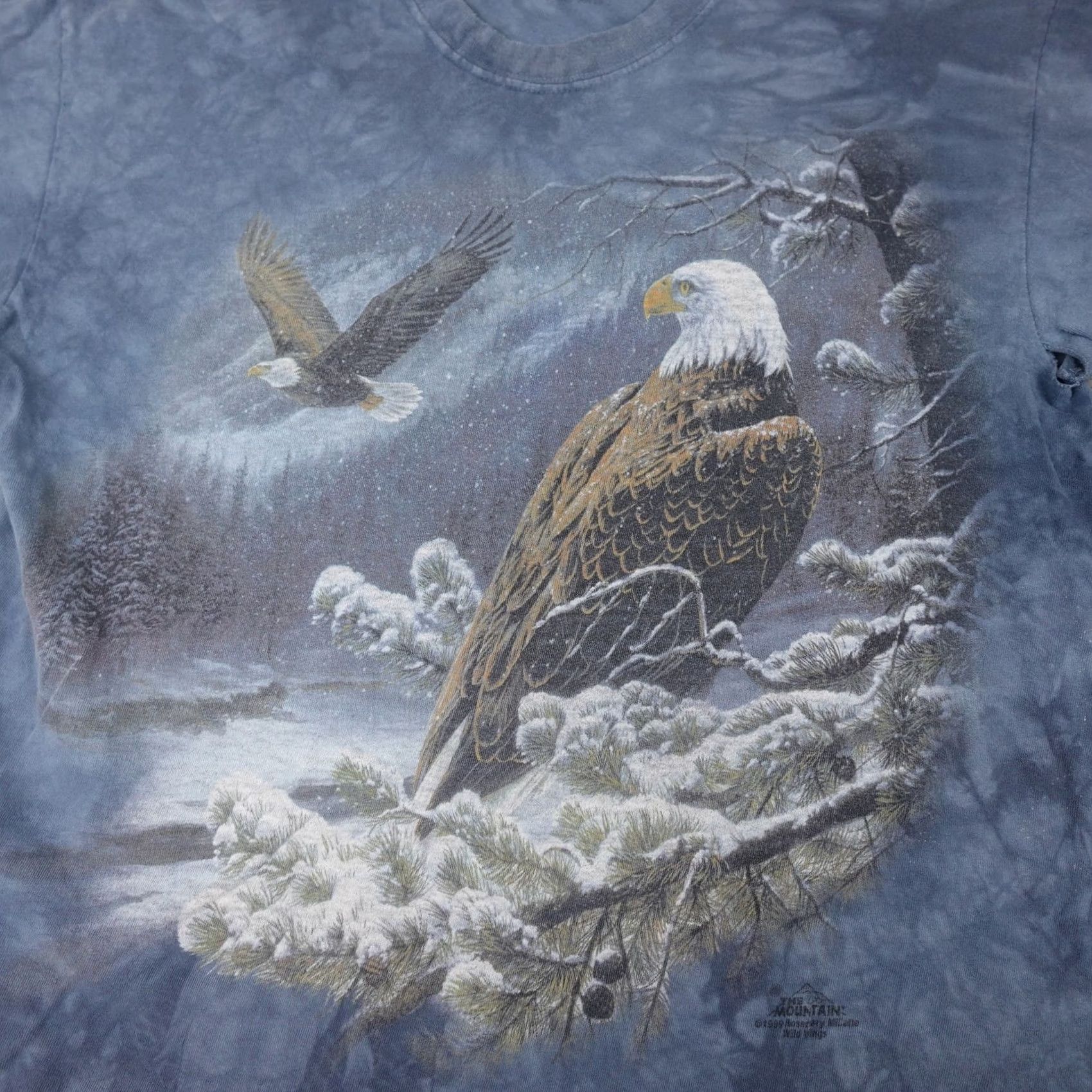 The Mountain VINTAGE The Mountain Shirt Mens L Blue Bald Eagle Wildlife Nature Graphic Shirt Men Blue Bald Eagle Nature Graphic Print Size US L / EU 52-54 / 3 - 3 Thumbnail