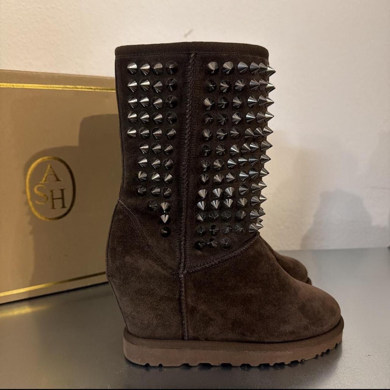 ASH ASH Rare Suede Spike Wedge UGG Boots Size US 5 / IT 35 - 3 Thumbnail