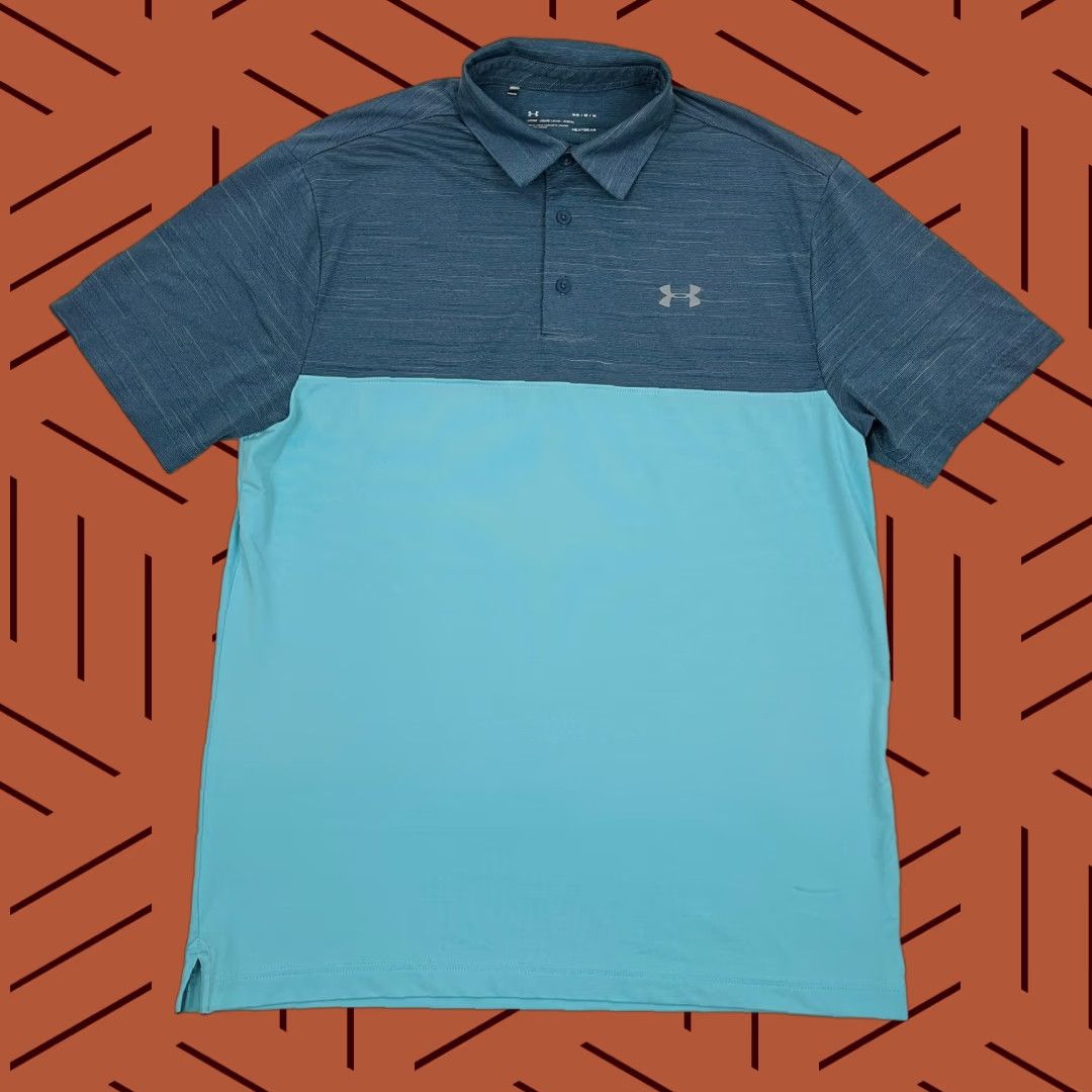 Under Armour **Men's Blue Under Armour Heatgear Polo Shirt M Colorblock Golf** User: Men's Blue Under Armour Heatgear Polo Shirt M Colorblock Golf Size US M / EU 48-50 / 2 - 1 Thumbnail