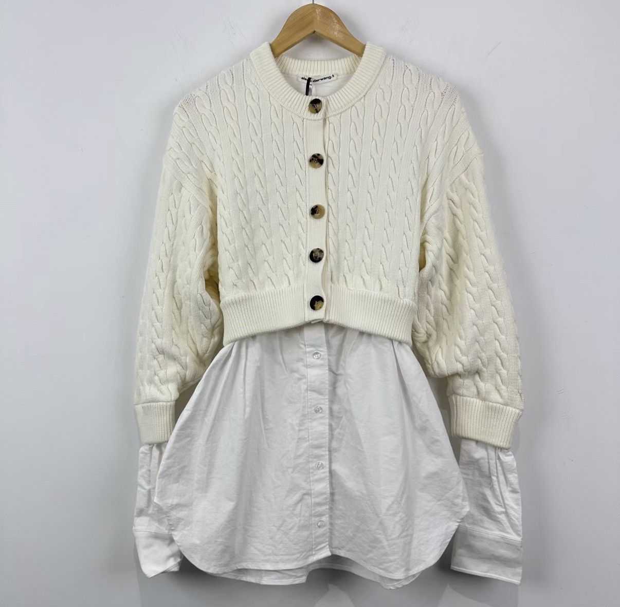 Alexander Wang Alexander Wang Shirt & Sweater Hybrid Top J42 Size S / US 4 / IT 40 - 1 Thumbnail