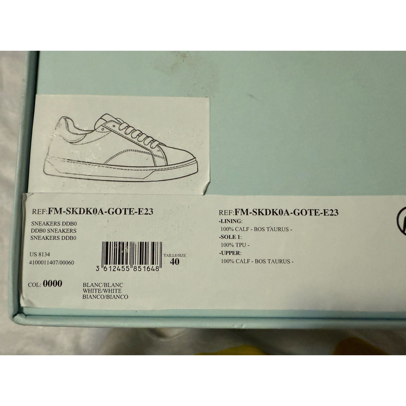 Lanvin Lanvin DDB0 White Leather Sneakers EU 40 US Men 7 , Women 9 Size US 7 / EU 40 - 11 Thumbnail