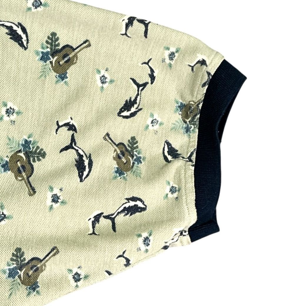 Bugle Boy VINTAGE Bugle Boy Polo Shirt Brown Floral Dolphins 90s Adult LARGE Shirt Mens Polo Brown Floral Dolphins 90s Large Size US L / EU 52-54 / 3 - 5 Thumbnail