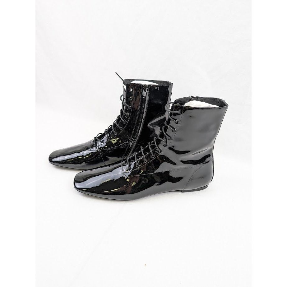 Saint Laurent Paris o1rshd1 Tadzio 05 High-Top Lace Boots in Nero Size US 12 / EU 45 - 14 Thumbnail