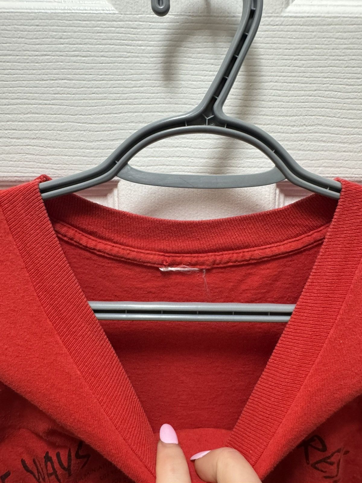Vintage Vintage Red Cope With Stress 25 List Funny Humor Shirt Size US XL / EU 56 / 4 - 4 Thumbnail