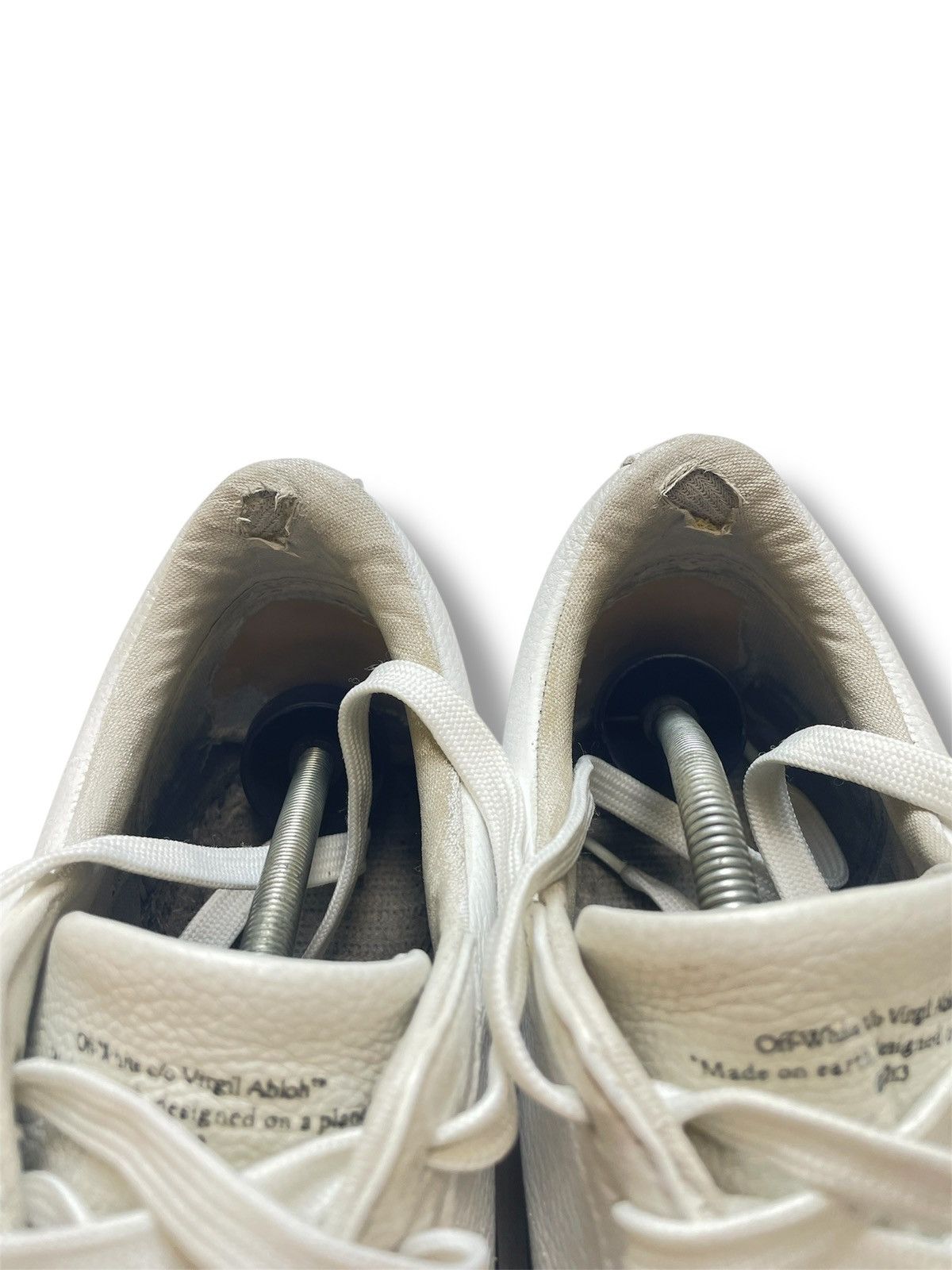 Off-White Off White Vulcanized White Leather Sneaker Size US 10 / EU 43 - 6 Thumbnail