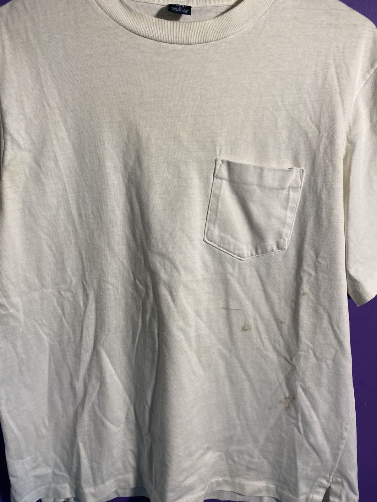Lands' End Vintage 90s Lands end essential blank pocket tee Size L / US 10 / IT 46 - 3 Thumbnail