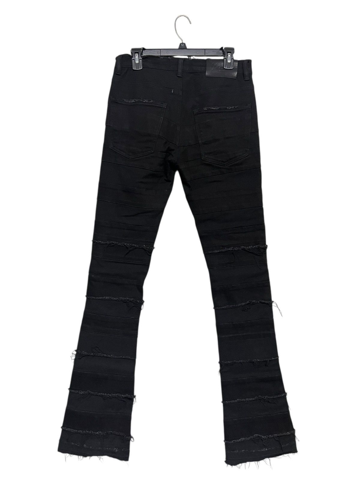 Valabasas Valabasas Stacked Distressed Denim Black Patchwork Jeans Size US 30 / EU 46 - 5 Thumbnail