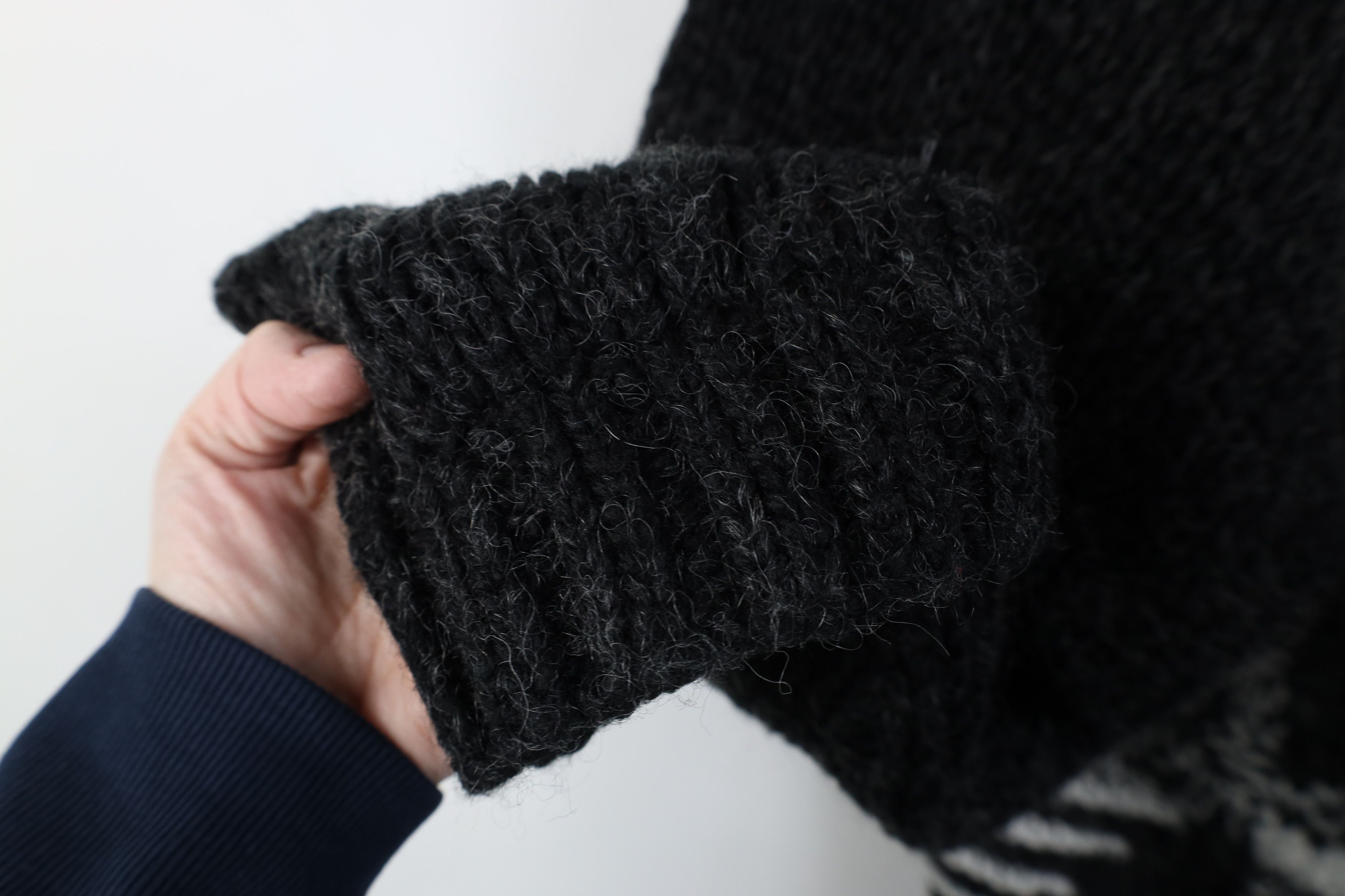 Vintage Vintage 90s Streetwear Blend Crochet Chunky Knit Sweater Size US L / EU 52-54 / 3 - 8 Thumbnail