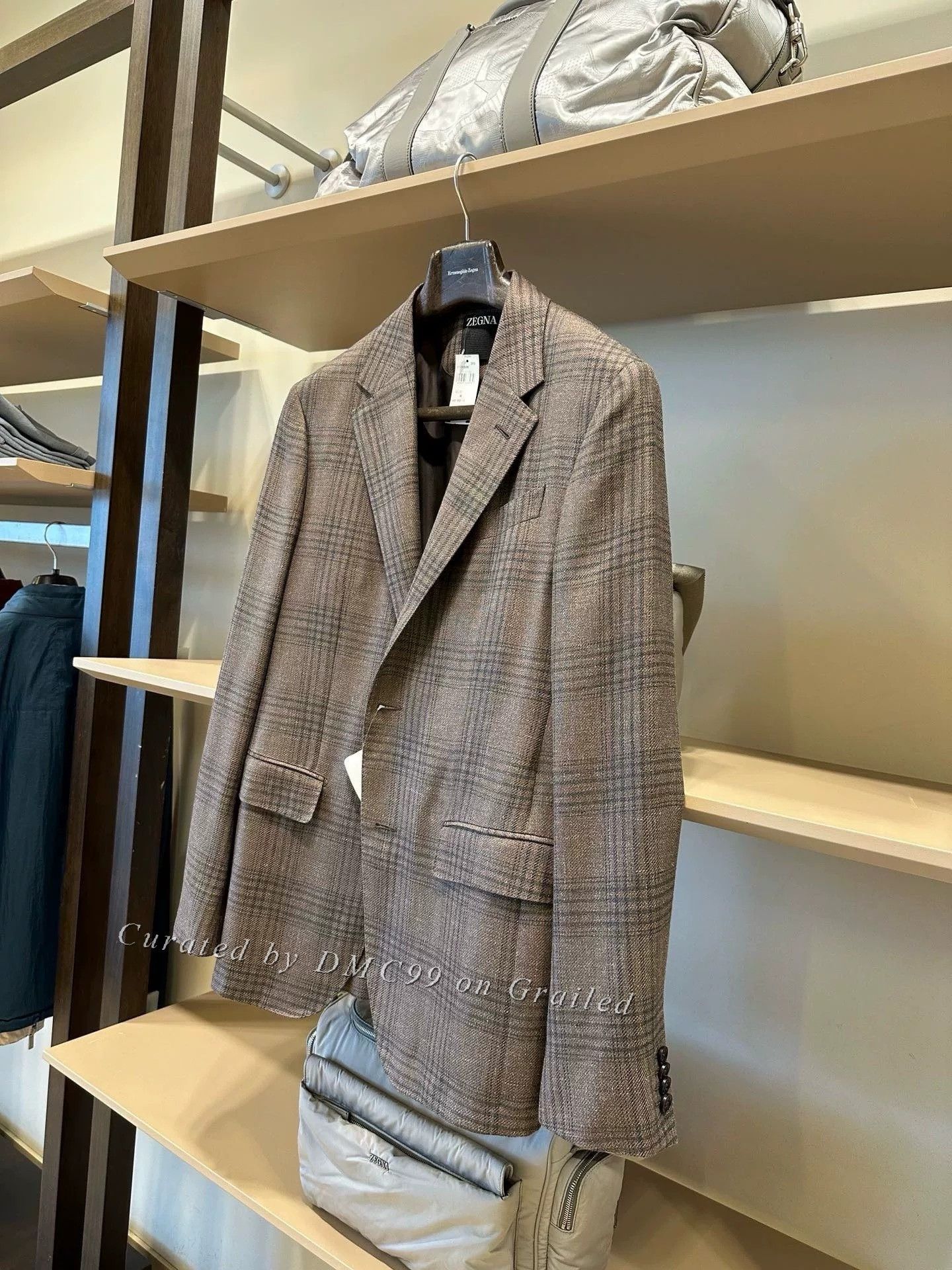 Ermenegildo Zegna Zegna Brown Plaid Men’s Blazer Size US M / EU 48-50 / 2 - 3 Thumbnail