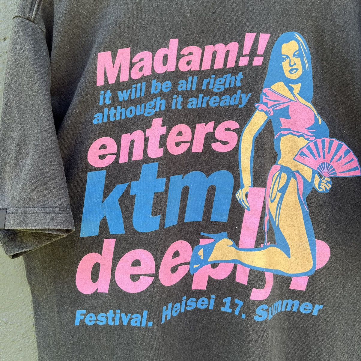 Japanese Brand Thrashed Faded Vintage KTM Naked Girl ERD GRUNGE Tee Size US XL / EU 56 / 4 - 2 Thumbnail