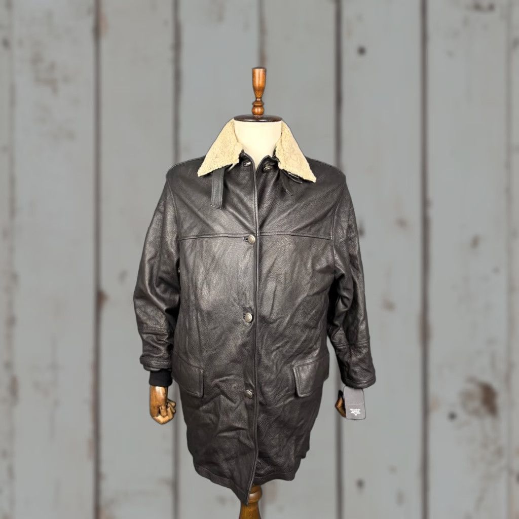 BMW BMW Jacket Mens Leather Black M Acetate Lining Breathable Full Zip Button Up Regular Unisex? Size US M / EU 48-50 / 2 - 1 Thumbnail
