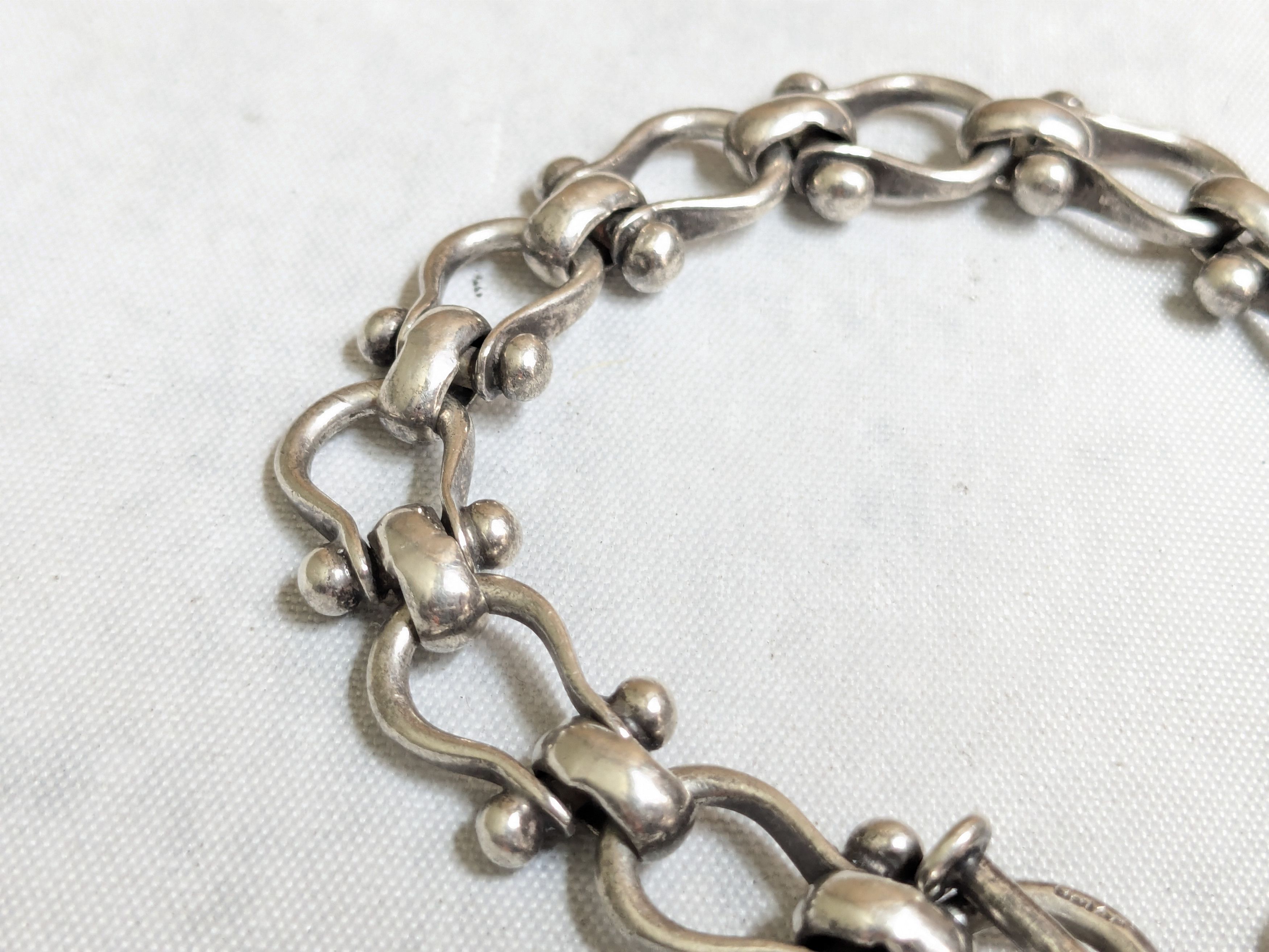 Jewelry Vintage Sterling Silver Equestrian Bracelet Taxco 7.75" Size ONE SIZE - 5 Thumbnail